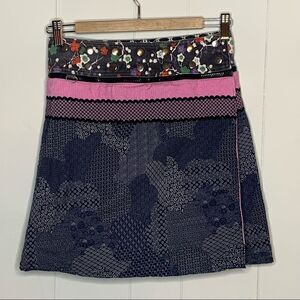 ZAND Amsterdam One Size Reversible Patterned Mini Skirt Boho Funky Feminine Punk